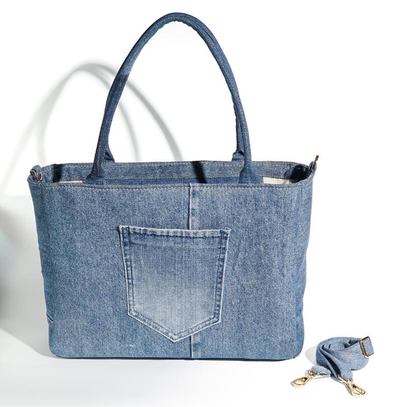 Recycle Vintage Patchwork Denim Tote Bag