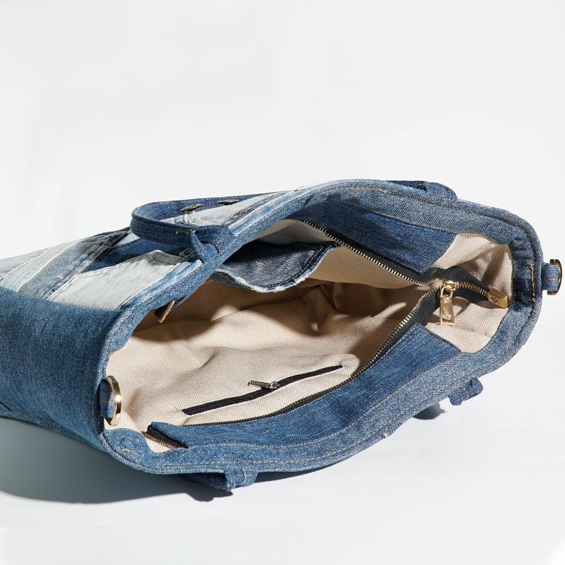 Recycle Vintage Patchwork Denim Tote Bag