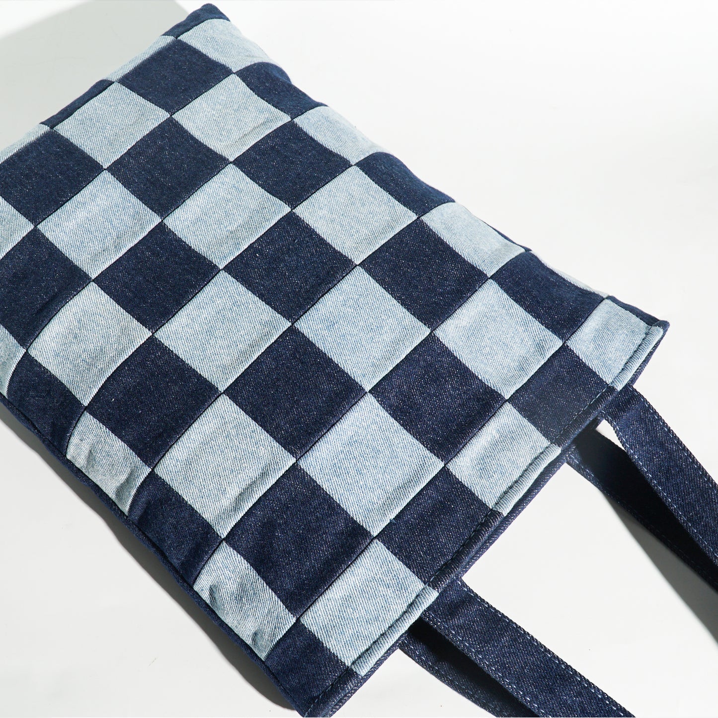 Stylish and Durable Caro Tote Bag with Unique Checkered Pattern