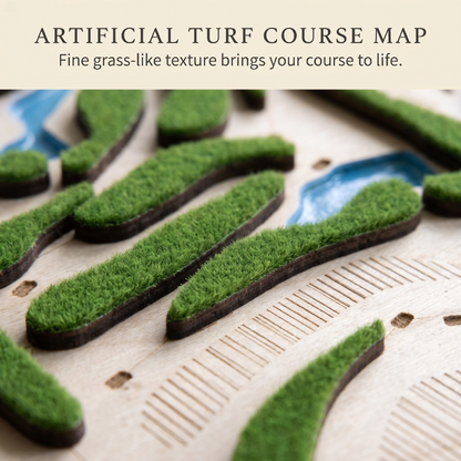 Custom Golf Wall Decor with Course Map, Personalized Golfer Name & Photo Display, Golf Gift for Him, Golf Room Art
