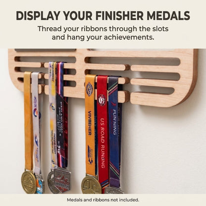 Personalized Triathlon Medal Holder, Layered Mountain Medal Display, Optional Race Bib Holder, Triathlete Gift
