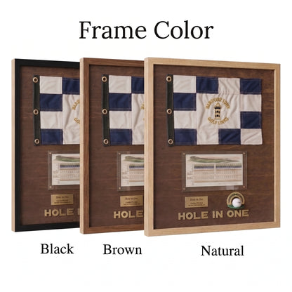 Hole in One Score Display | Personalized Golf Ball & Flag Achievement Frame | Golf Award Gift