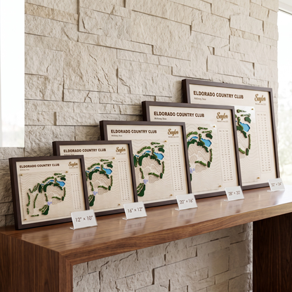Personalized Golf Course Map with Scorecard | Custom Golf Gift for Him | Golf Wall Decor Display