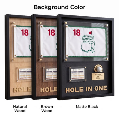 Personalized Hole in One Achievement Display, Personalized Golf Ball & Flag Score Frame, Modern Golf Gift for Him