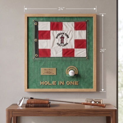 Personalized Hole in One Award | Golf Flag & Ball Display Frame | Unique Golf Achievement Gift