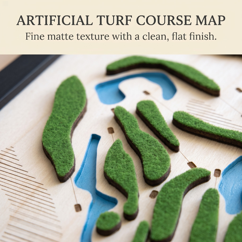 Custom Golf Wall Decor with Course Map, Personalized Golfer Name & Photo Display, Golf Gift for Him, Golf Room Art