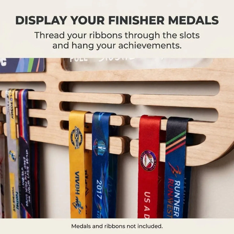Personalized Marathon Medal Holder, City Running Design, Race Bib Display, Custom Medal Hanger