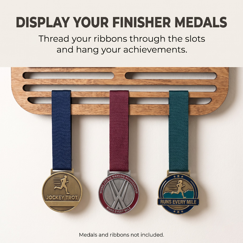 Running Medal Holder, New York Turkey Trot, Race Bib Display, Custom Medal Hanger, Race Medal Display, 5K Medal Holder