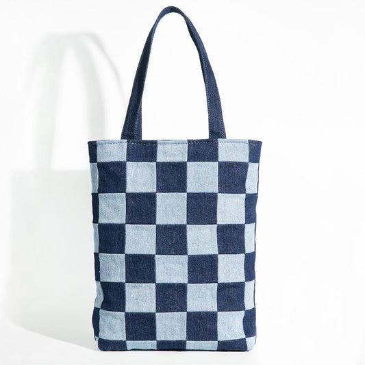 Stylish and Durable Caro Tote Bag with Unique Checkered Pattern