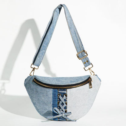 Two-Shade Modern Hip Bag with Functional Design