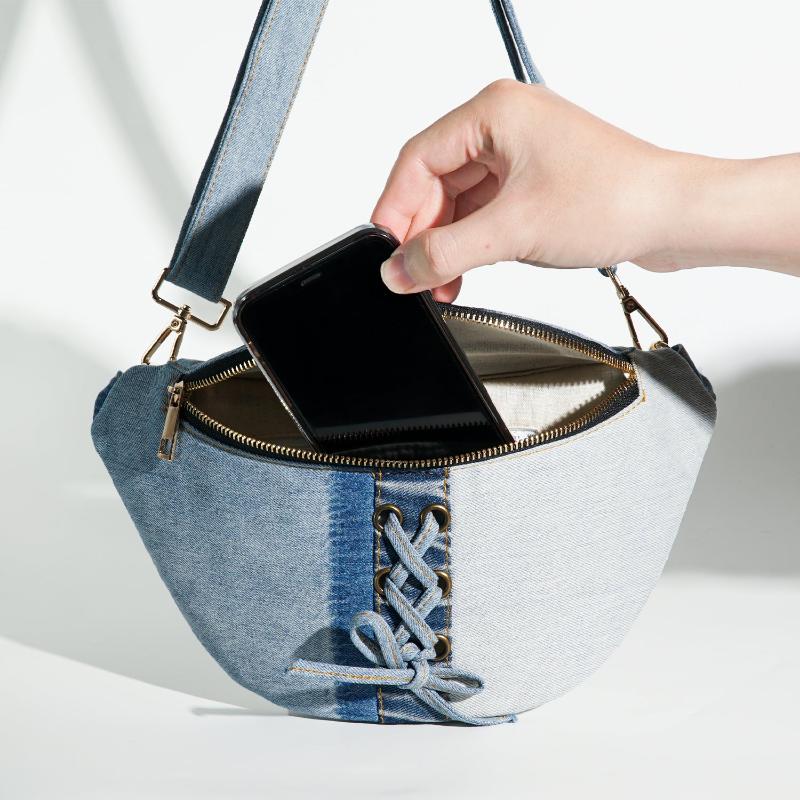 Two-Shade Modern Hip Bag with Functional Design