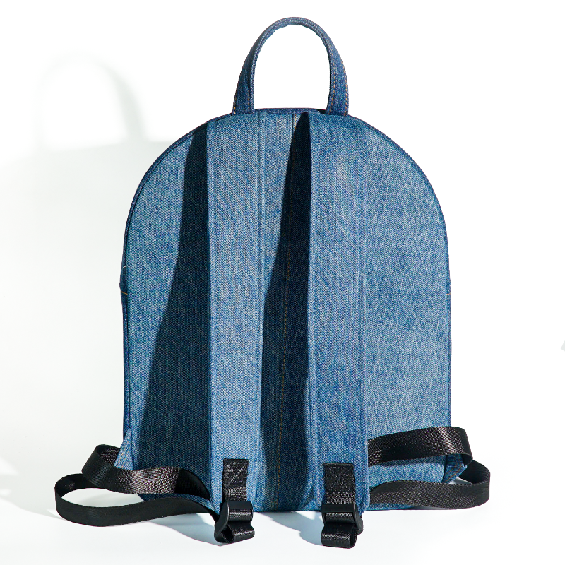 Eco-Friendly Recycled Denim Patchwork Backpack