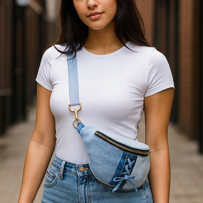 Two-Shade Modern Hip Bag with Functional Design