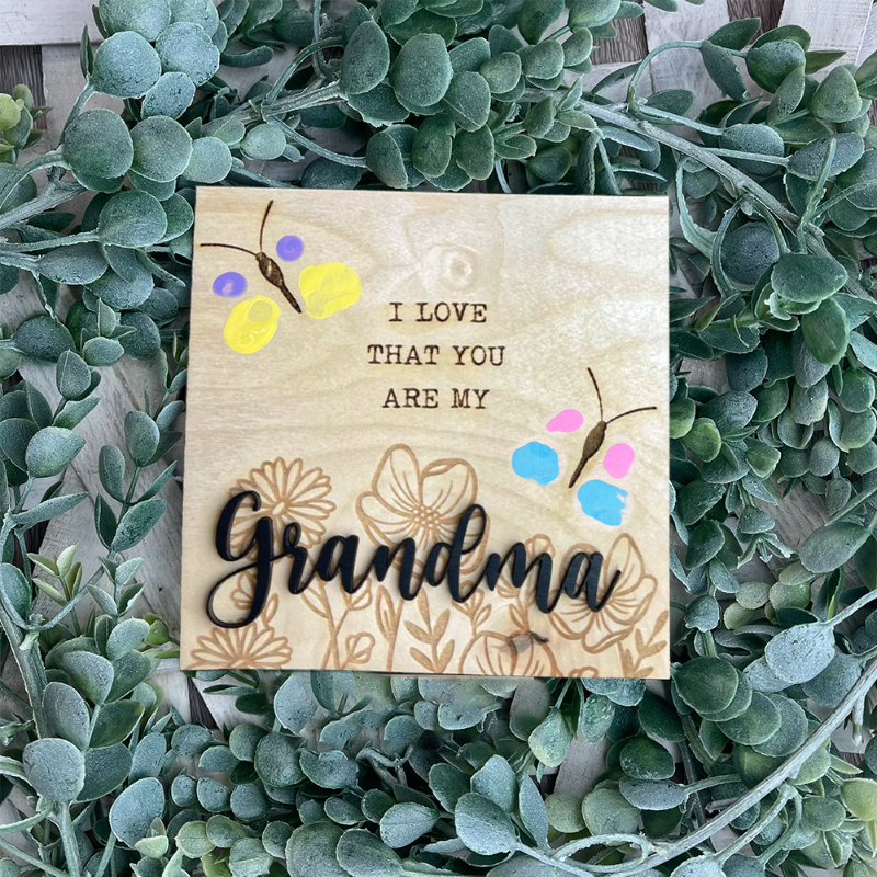 Personalized DIY Fingerprint Butterfly Sign, Mother's Day Gift